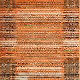 Ultra Soft Area Rug, Non Slip, Stain Resistant, Washable Area Rugs for Living Room, Bedroom, Artisanal Diamond Pattern Inspiration(Orange)