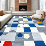Ultra Soft Area Rug, Non Slip, Stain Resistant, Washable Area Rugs for Living Room, Bedroom, Charming Tiled Game Aesthetic(Gray)
