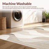 Ultra Soft Area Rug, Non Slip, Stain Resistant, Washable Area Rugs for Living Room, Bedroom, Rustic Warm Toned Shag Appeal(Beige)