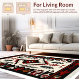 Modern Rustic Triangular Design(Red)