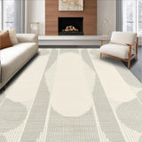 Ultra Soft Area Rug, Non Slip, Stain Resistant, Washable Area Rugs for Living Room, Bedroom, Sleek Neutral Toned Design(Beige)