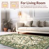 Ultra Soft Area Rug, Non Slip, Stain Resistant, Washable Area Rugs for Living Room, Bedroom, Serene Earthy Tone Elements(Beige)