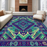 Ultra Soft Area Rug, Non Slip, Stain Resistant, Washable Area Rugs for Living Room, Bedroom, Enchanting Circular Color Fusion(Purple)