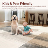 Beige & Grey Abstract Kitchen Runner(Beige)