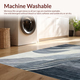 Ultra Soft Area Rug, Non Slip, Stain Resistant, Washable Area Rugs for Living Room, Bedroom, Rustic Grey Geometric Fusion(Gray)