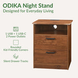 ODIKA Everyday Side Table with Fast Charging Station