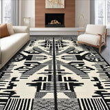 Ultra Soft Area Rug, Non Slip, Stain Resistant, Washable Area Rugs for Living Room, Bedroom, Contemporary Monochrome Animal Motif(Black)