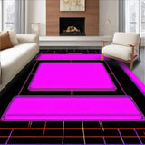 Ultra Soft Area Rug, Non Slip, Stain Resistant, Washable Area Rugs for Living Room, Bedroom, Bold Abstract Gaming Aesthetic(Pink)