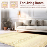 Hallway Runner with Beige Abstract Lattice and Floral Accents(Beige)