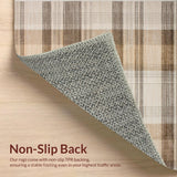 Ultra Soft Area Rug, Non Slip, Stain Resistant, Washable Area Rugs for Living Room, Bedroom, Rustic Neutral Patterned Piece(Beige)