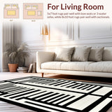 Ultra Soft Area Rug, Non Slip, Stain Resistant, Washable Area Rugs for Living Room, Bedroom, Chic Rustic Zebra Pattern Design(Beige)