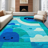 Fun Teal Whale Graphic Style(Blue)