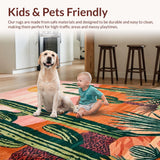 Ultra Soft Area Rug, Non Slip, Stain Resistant, Washable Area Rugs for Living Room, Bedroom, Whimsical Pink Desert Landscape(Pink)