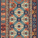 Ultra Soft Area Rug, Non Slip, Stain Resistant, Washable Area Rugs for Living Room, Bedroom, Primitive Farmhouse Style Stain-Resistant Kitchen Carpet(Red)