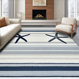 Artistic Grey and White Stripe Blend(Blue)