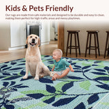 Whimsical Navy Floral Motif(Blue)