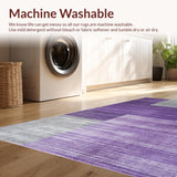 Ultra Soft Area Rug, Non Slip, Stain Resistant, Washable Area Rugs for Living Room, Bedroom, Stylish Geometric Color Fusion(Purple)