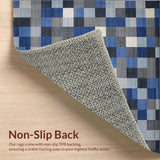 Vibrant Retro Patchwork Aesthetic(Blue)