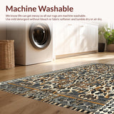 Ultra Soft Area Rug, Non Slip, Stain Resistant, Washable Area Rugs for Living Room, Bedroom, Dynamic Contemporary Texture Blend(Brown)