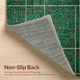 Ultra Soft Area Rug, Non Slip, Stain Resistant, Washable Area Rugs for Living Room, Bedroom, Colorful Urban Adventure Layout(Green)