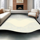 Ultra Soft Area Rug, Non Slip, Stain Resistant, Washable Area Rugs for Living Room, Bedroom, Chic Minimalist Tiled Arrangement(Beige)