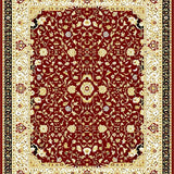 Ultra Soft Area Rug, Non Slip, Stain Resistant, Washable Area Rugs for Living Room, Bedroom, Plush Area with Floral Motifs(Red)