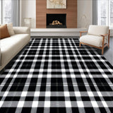 Rustic Black and White Checkerboard(Black)