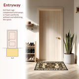 Ultra Soft Area Rug, Non Slip, Stain Resistant, Washable Area Rugs for Living Room, Bedroom, Nature-Inspired Earthy Palette(Brown)