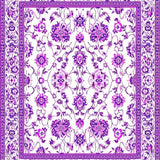 Ultra Soft Area Rug, Non Slip, Stain Resistant, Washable Area Rugs for Living Room, Bedroom, Rustic Purple Petal Motif(Purple)