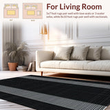 Elegant Shaggy Circular Aesthetic(Black)