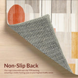 Ultra Soft Area Rug, Non Slip, Stain Resistant, Washable Area Rugs for Living Room, Bedroom, with Unique Beige Multi Design(Gray)