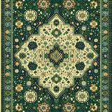 Ultra Soft Area Rug, Non Slip, Stain Resistant, Washable Area Rugs for Living Room, Bedroom, Scandinavian Spotted Abstract Area(Green)