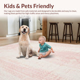 Ultra Soft Area Rug, Non Slip, Stain Resistant, Washable Area Rugs for Living Room, Bedroom, Modern Farmhouse Kitchen Absorbent Runner(Ivory)