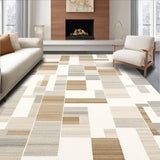 Modern Abstract Area Geometric Beige Design(Beige)