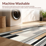 Ultra Soft Area Rug, Non Slip, Stain Resistant, Washable Area Rugs for Living Room, Bedroom, Elegant Nonslip Decorative Surface With Contemporary Monochrome Design(Gray)