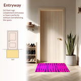 Ultra Soft Area Rug, Non Slip, Stain Resistant, Washable Area Rugs for Living Room, Bedroom, Funky Colorful Animal Motif(Pink)