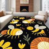 Ultra Soft Area Rug, Non Slip, Stain Resistant, Washable Area Rugs for Living Room, Bedroom, Cute Nature-Themed Decorative Piece(Yellow)