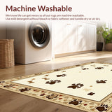 Ultra Soft Area Rug, Non Slip, Stain Resistant, Washable Area Rugs for Living Room, Bedroom, Whimsical Soft Bone Design Style(Beige)