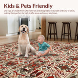 Artful Colorful Tiled Design(Red)