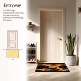 Ultra Soft Area Rug, Non Slip, Stain Resistant, Washable Area Rugs for Living Room, Bedroom, Playful Sporty Dynamic Style(Orange)