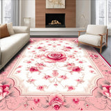 Ultra Soft Area Rug, Non Slip, Stain Resistant, Washable Area Rugs for Living Room, Bedroom, Eclectic Nature-Inspired Color Harmony(Pink)