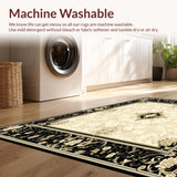 Beautiful Area with Classic Black and Beige Decorative Elements(Beige)