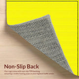 Ultra Soft Area Rug, Non Slip, Stain Resistant, Washable Area Rugs for Living Room, Bedroom, Charming Animated Face Concept(Yellow)