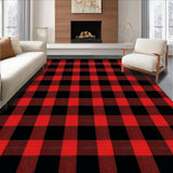 Cozy Black White Check(Red)