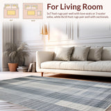 Ultra Soft Area Rug, Non Slip, Stain Resistant, Washable Area Rugs for Living Room, Bedroom, Modern Artistic Tiled Pattern(Gray)