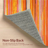 Ultra Soft Area Rug, Non Slip, Stain Resistant, Washable Area Rugs for Living Room, Bedroom, Chic Minimalist Tapestry Vibe(Orange)