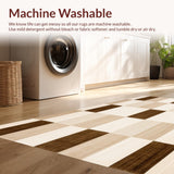Ultra Soft Area Rug, Non Slip, Stain Resistant, Washable Area Rugs for Living Room, Bedroom, Geometric Beige Brown Accents Modern Area(Beige)