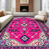 Ultra Soft Area Rug, Non Slip, Stain Resistant, Washable Area Rugs for Living Room, Bedroom, Funky Western Charm Rug(Pink)