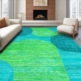 Ultra Soft Area Rug, Non Slip, Stain Resistant, Washable Area Rugs for Living Room, Bedroom, Trendy Minimalist Color Block(Blue)
