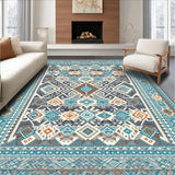 Chic Transitional Medallion Design(Blue)